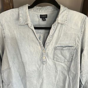 J Crew Factory Chambray Top- well loved!